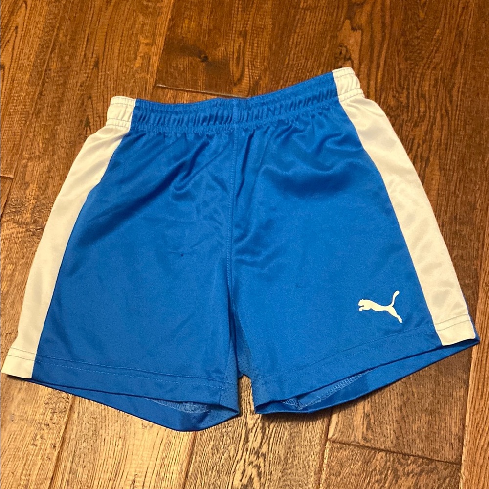 Puma Blue and White Sports Shorts Lightweight Comfort